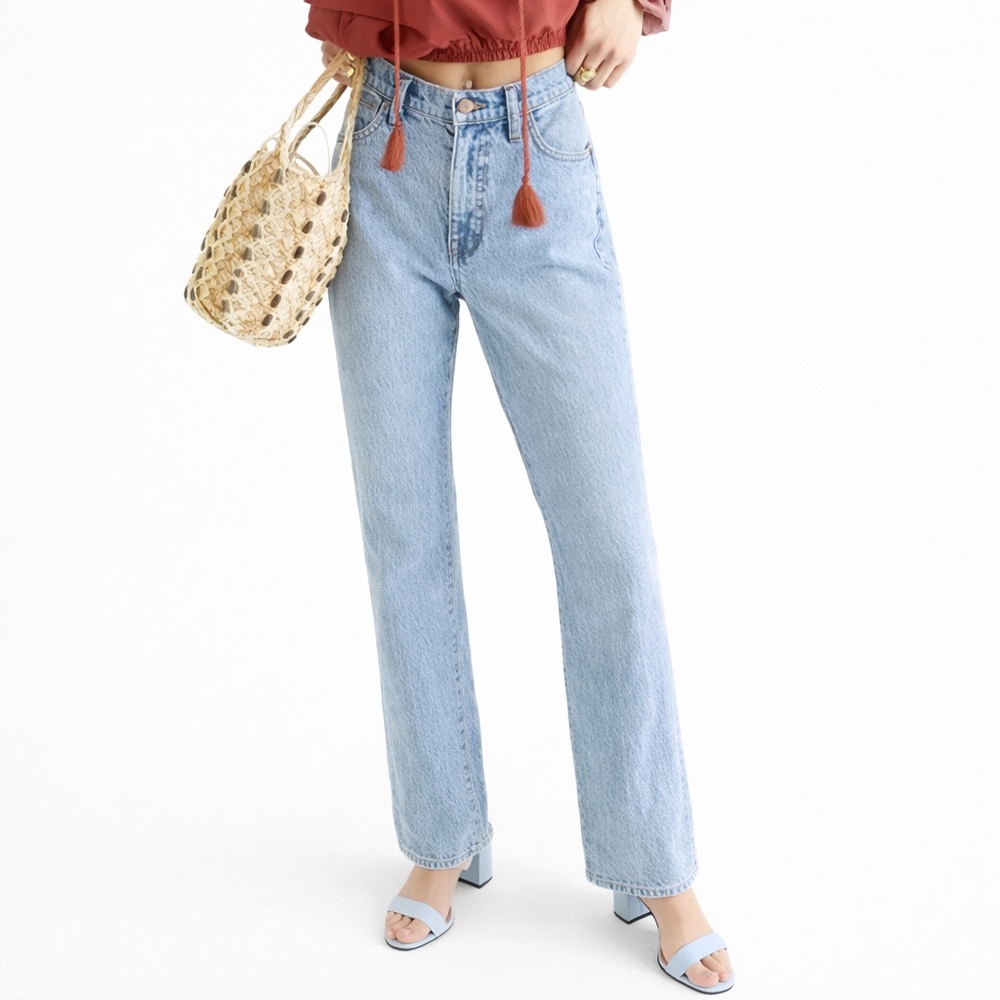 J.Crew 30x29 Full-Length Demi-Boot Jean 0274 Light Indigo cotton